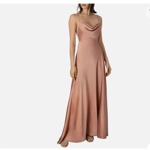 FAME AND PARTNERS EMERIE DRAPEY LONG EVENING DRESS NWT